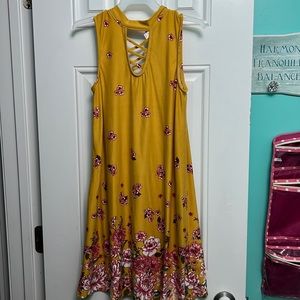 Yellow Flower Dress | good for school, church, weddings, etc. | worn a few times